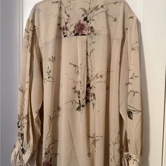 Festi Pleated Ruffle Neck Blouse - Picture 6 of 6